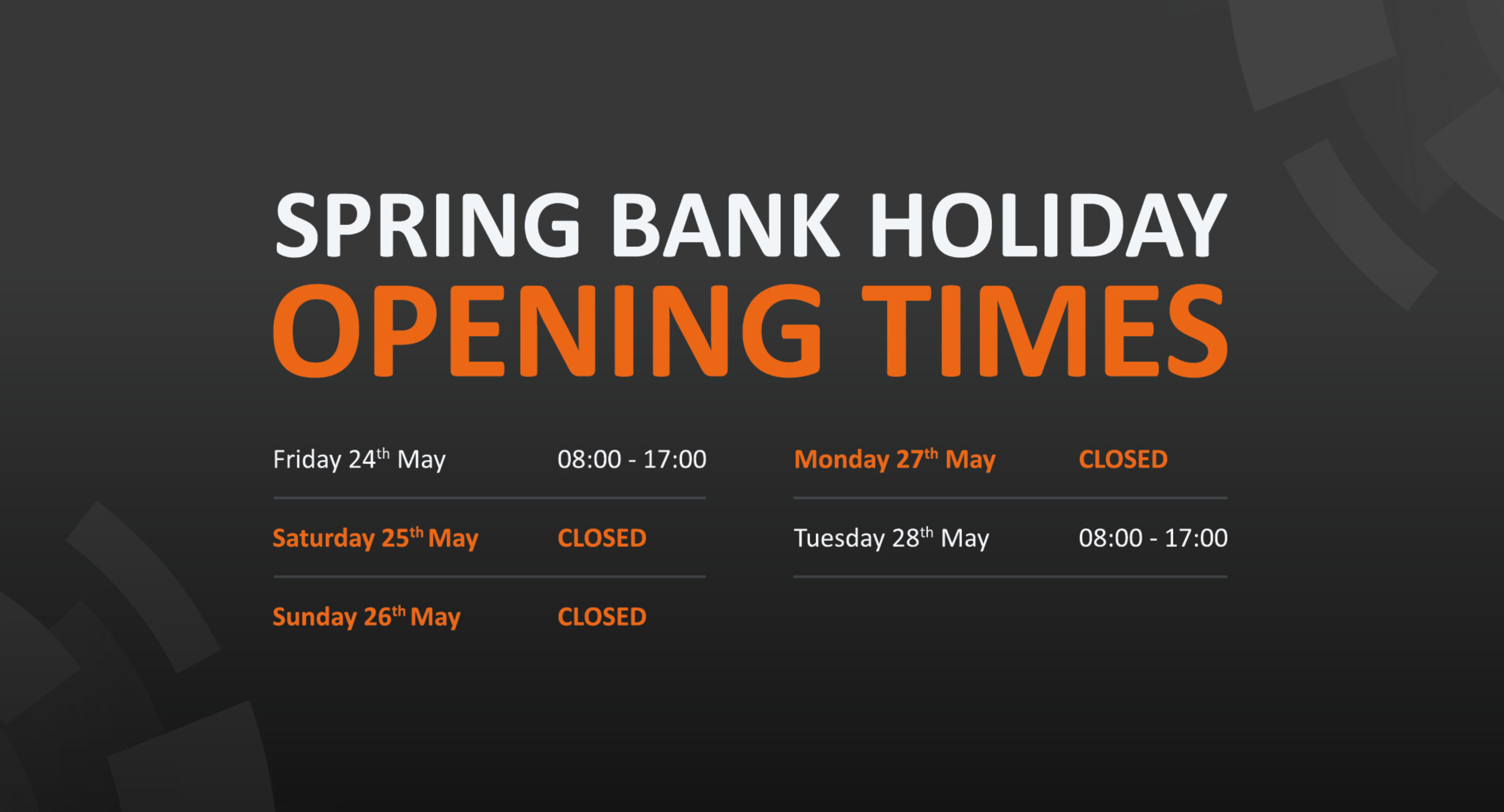 Spring Bank Holiday at 3D Autokeys | 3D Autokeys