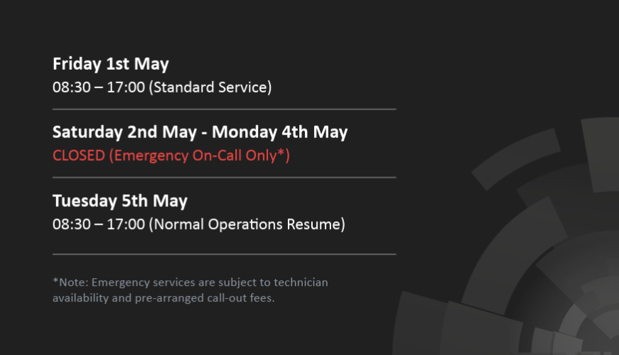 Early May Bank Holiday Closing Times 2026